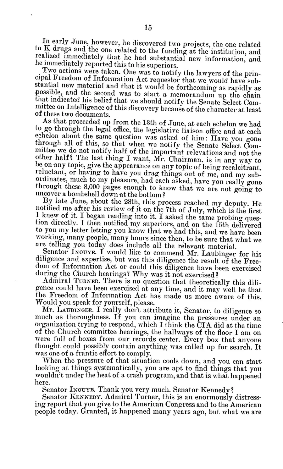 Project MKULTRA, the CIA's Program of Research in Behavioral Modification — source page 19, facsimile of the released scan