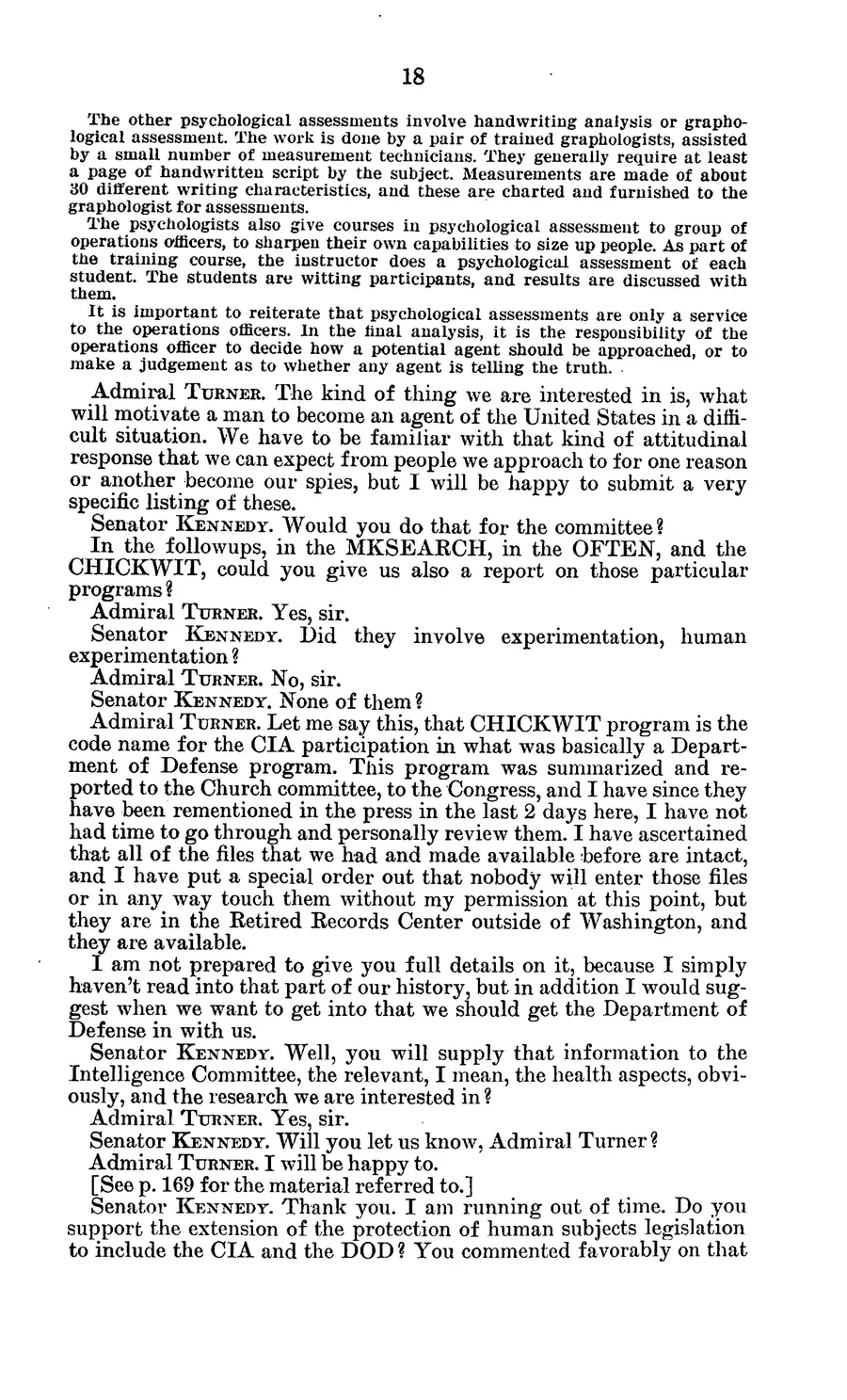 Project MKULTRA, the CIA's Program of Research in Behavioral Modification — source page 22, facsimile of the released scan