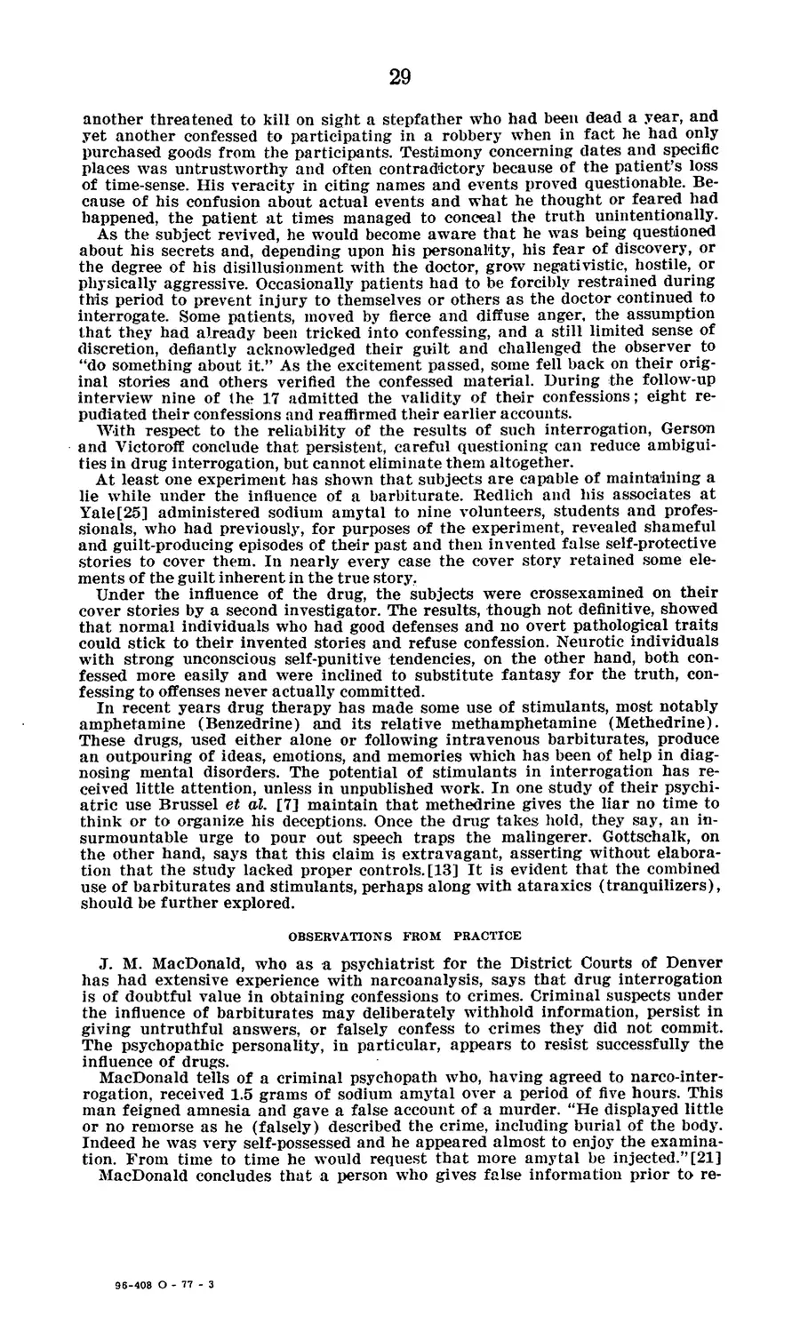 Project MKULTRA, the CIA's Program of Research in Behavioral Modification — source page 33, facsimile of the released scan
