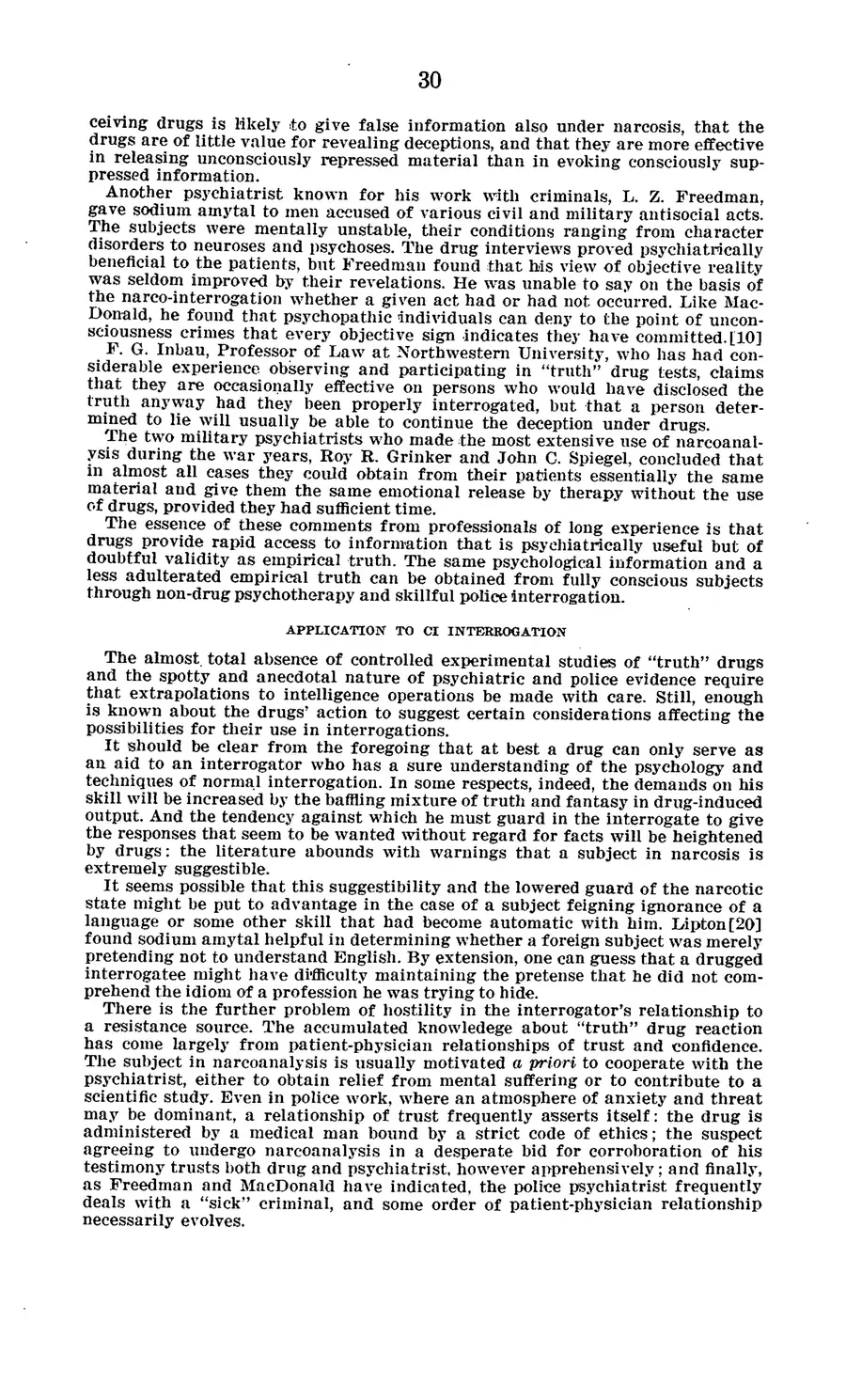 Project MKULTRA, the CIA's Program of Research in Behavioral Modification — source page 34, facsimile of the released scan
