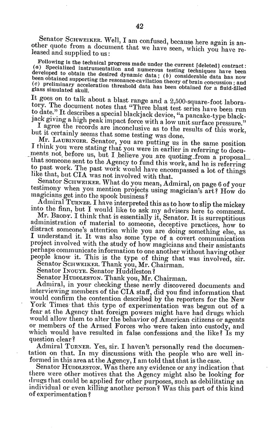 Project MKULTRA, the CIA's Program of Research in Behavioral Modification — source page 46, facsimile of the released scan