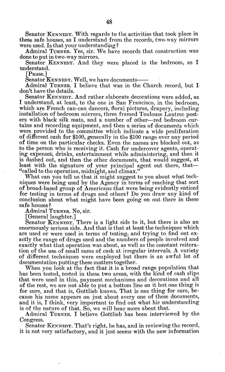 Project MKULTRA, the CIA's Program of Research in Behavioral Modification — source page 52, facsimile of the released scan