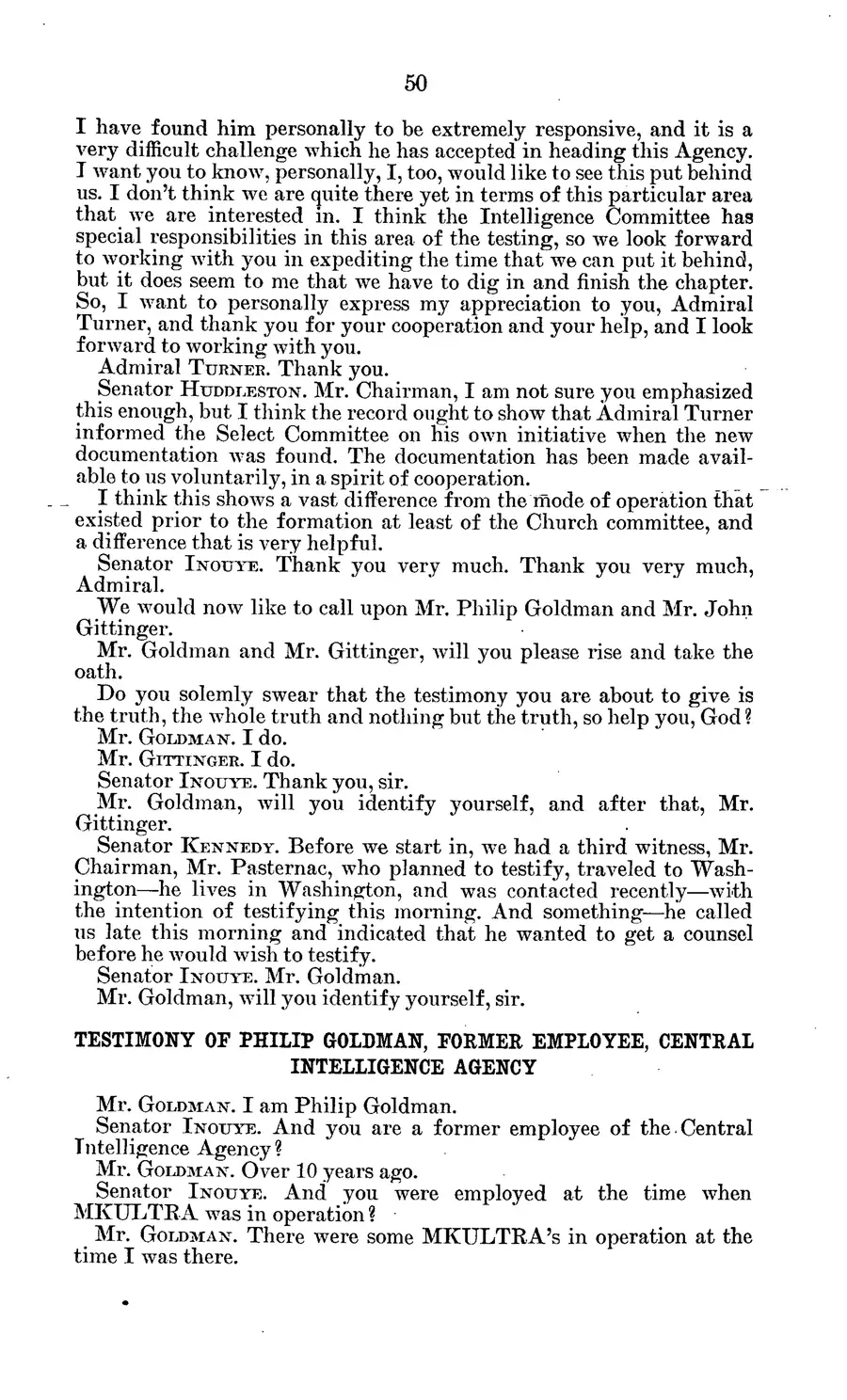 Project MKULTRA, the CIA's Program of Research in Behavioral Modification — source page 54, facsimile of the released scan