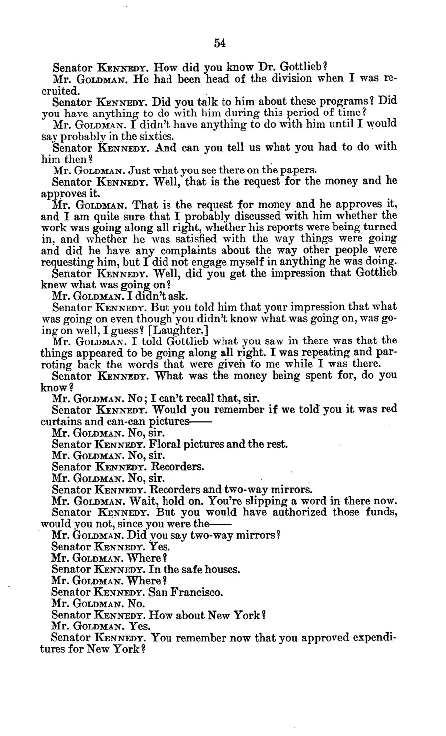 Project MKULTRA, the CIA's Program of Research in Behavioral Modification — source page 58, facsimile of the released scan