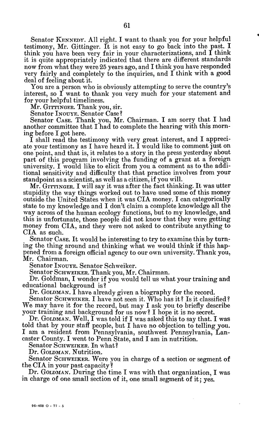 Project MKULTRA, the CIA's Program of Research in Behavioral Modification — source page 65, facsimile of the released scan