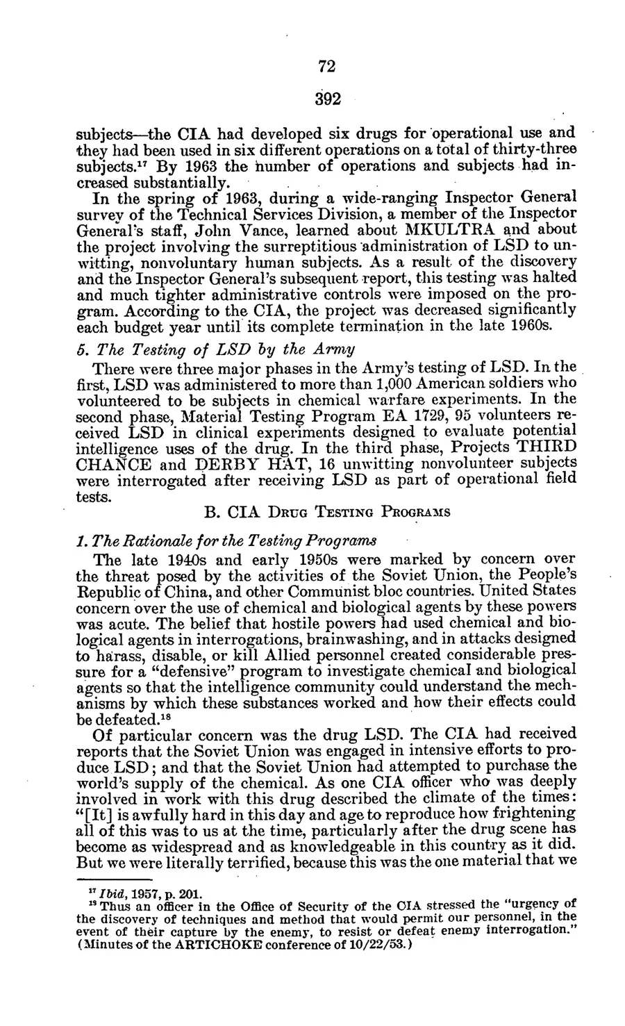 Project MKULTRA, the CIA's Program of Research in Behavioral Modification — source page 75, facsimile of the released scan