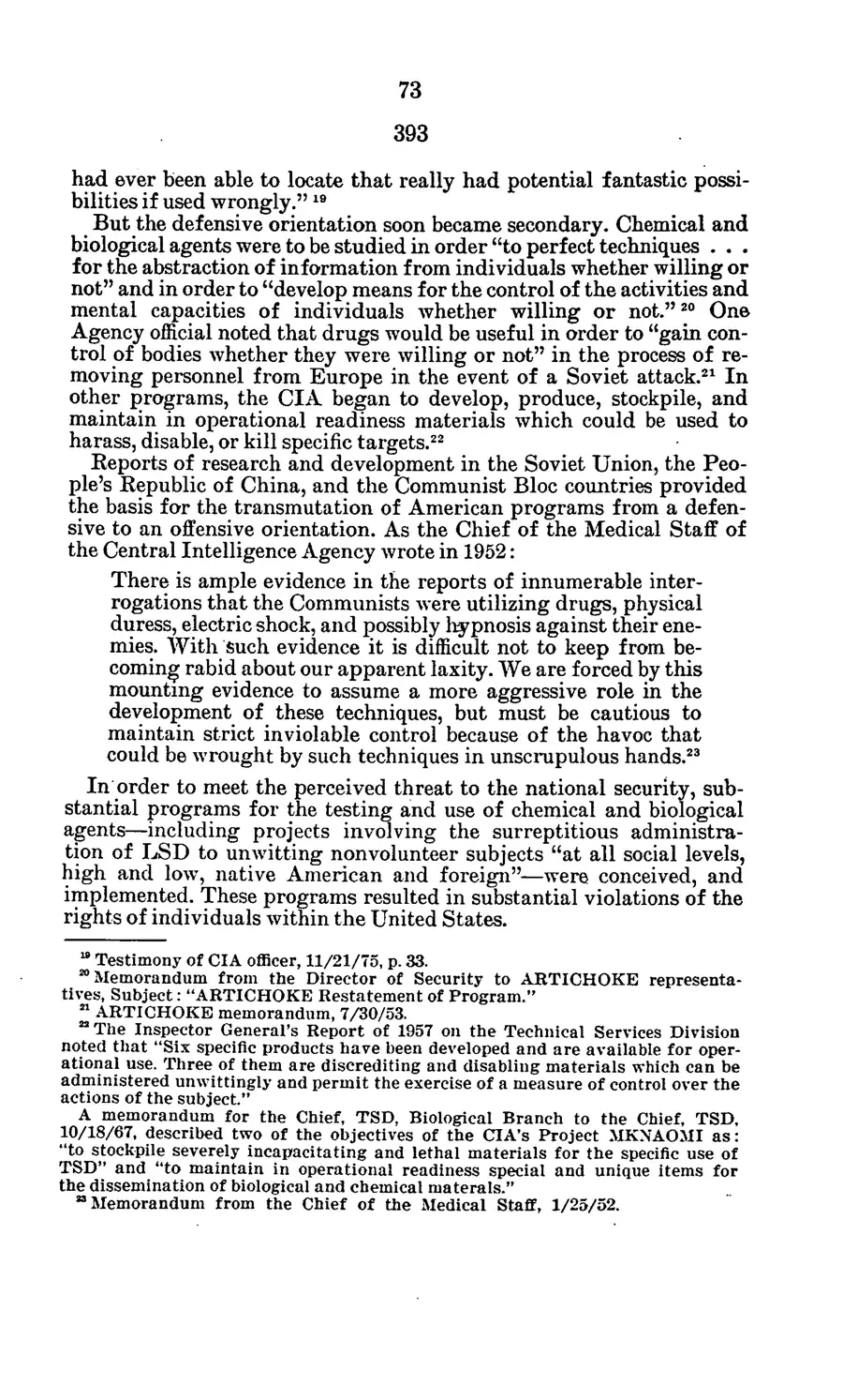 Project MKULTRA, the CIA's Program of Research in Behavioral Modification — source page 76, facsimile of the released scan