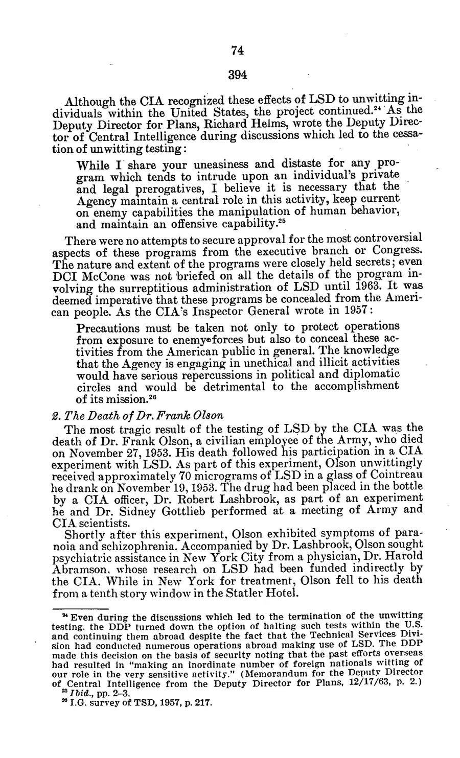 Project MKULTRA, the CIA's Program of Research in Behavioral Modification — source page 77, facsimile of the released scan