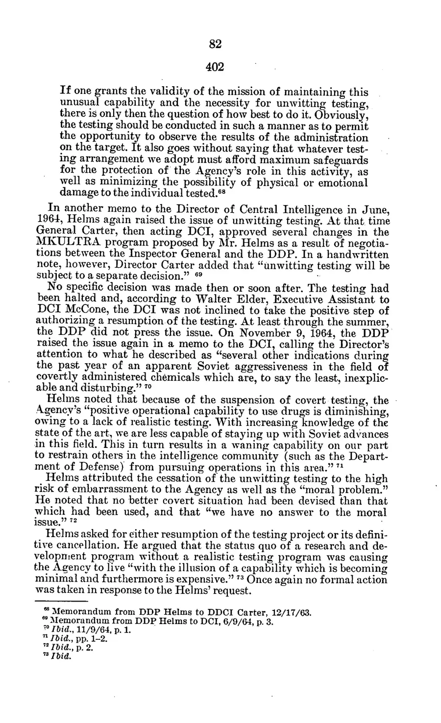 Project MKULTRA, the CIA's Program of Research in Behavioral Modification — source page 85, facsimile of the released scan