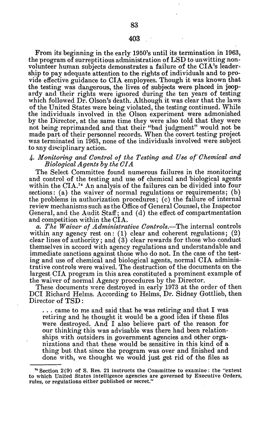 Project MKULTRA, the CIA's Program of Research in Behavioral Modification — source page 86, facsimile of the released scan