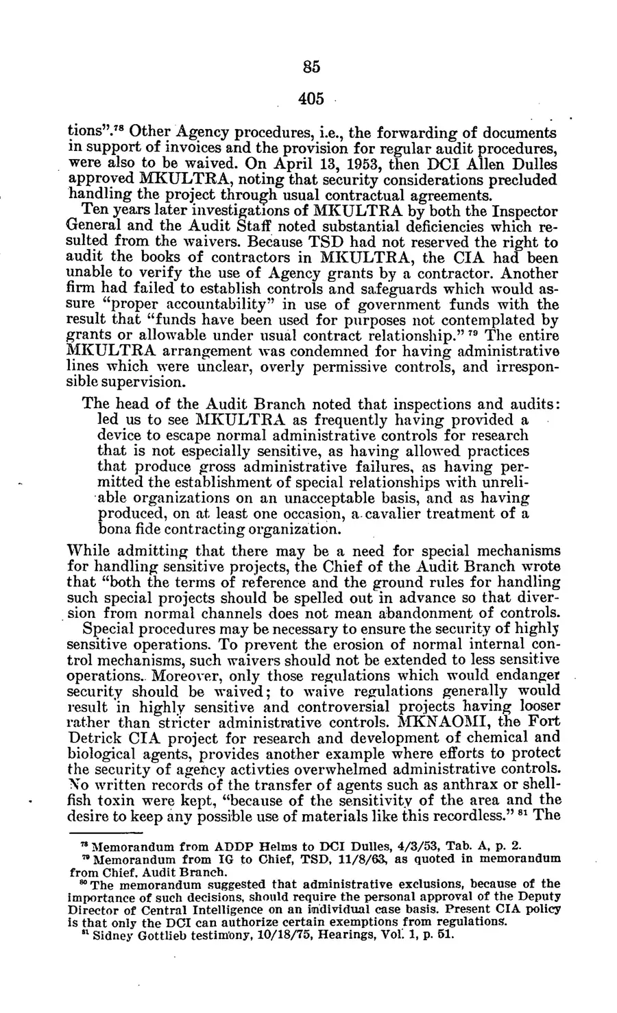 Project MKULTRA, the CIA's Program of Research in Behavioral Modification — source page 88, facsimile of the released scan
