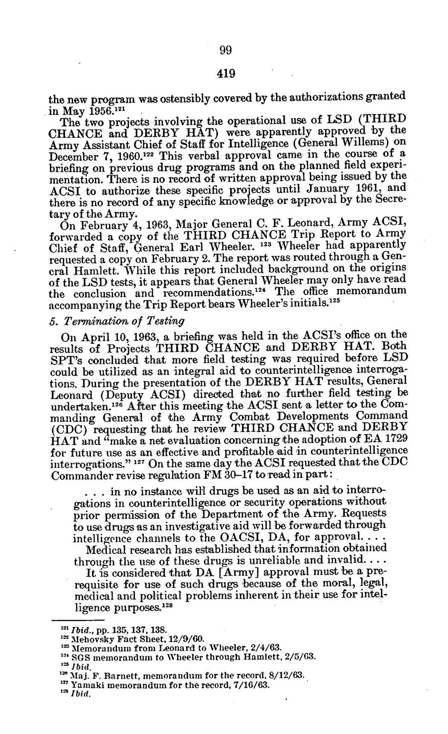 Project MKULTRA, the CIA's Program of Research in Behavioral Modification — source page 102, facsimile of the released scan
