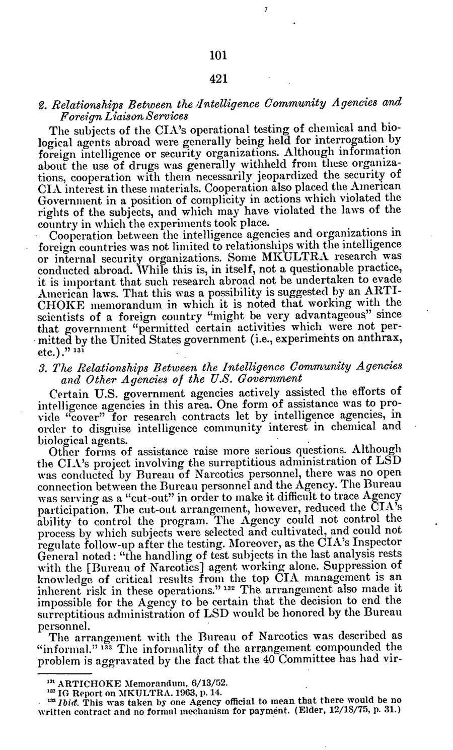 Project MKULTRA, the CIA's Program of Research in Behavioral Modification — source page 104, facsimile of the released scan