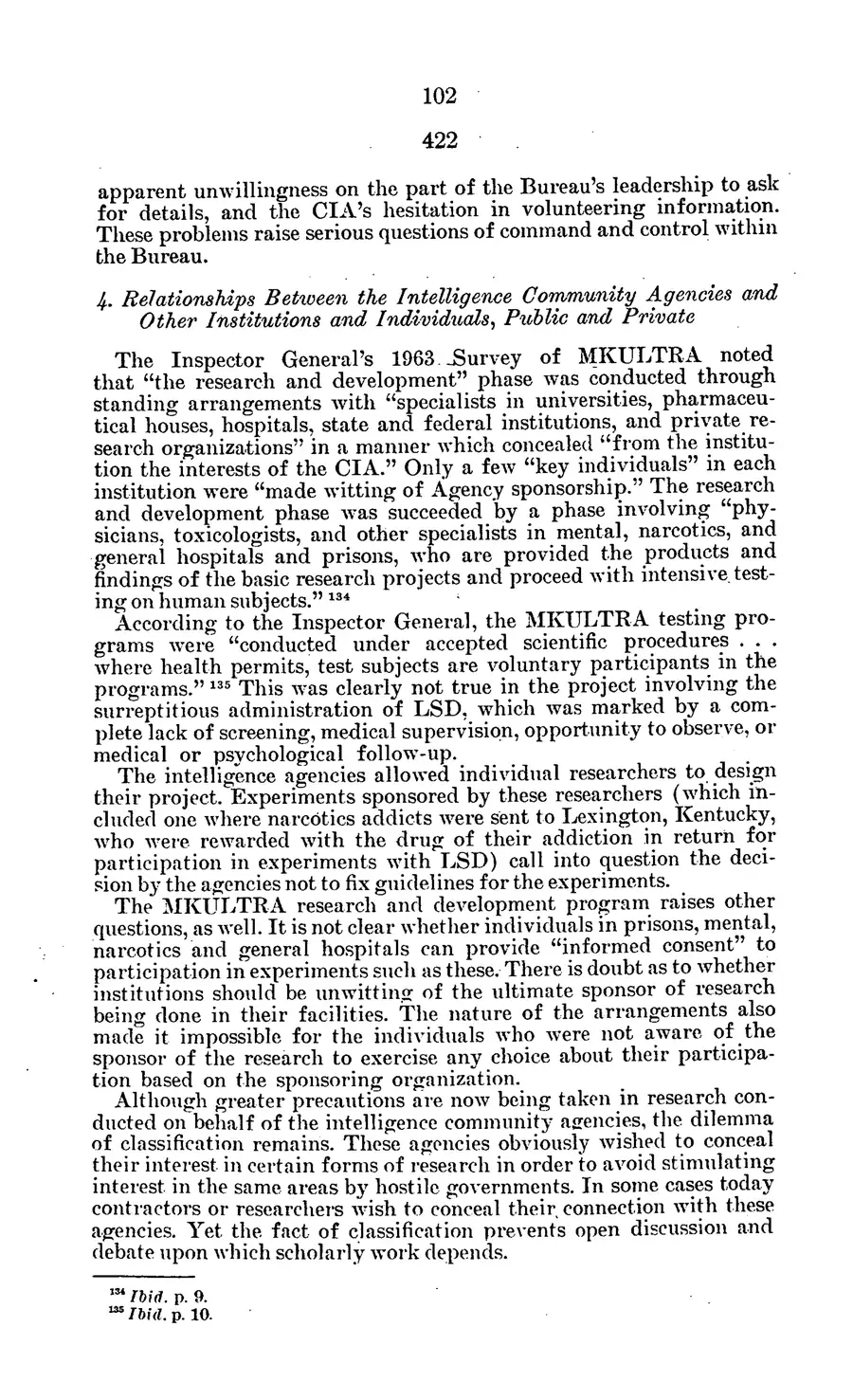 Project MKULTRA, the CIA's Program of Research in Behavioral Modification — source page 105, facsimile of the released scan