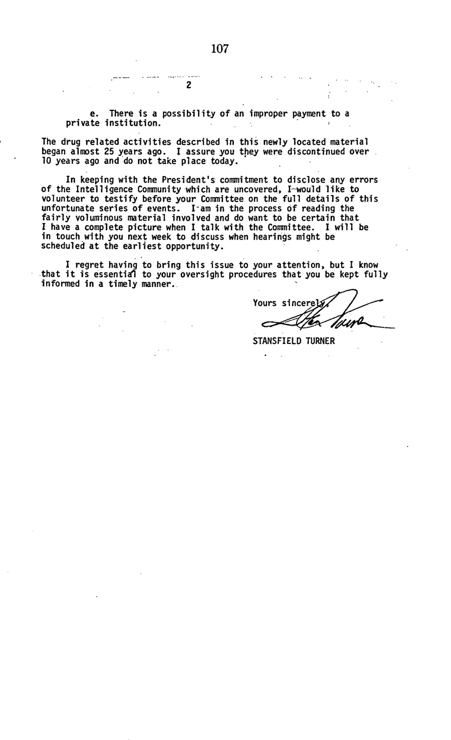 Project MKULTRA, the CIA's Program of Research in Behavioral Modification — source page 110, facsimile of the released scan