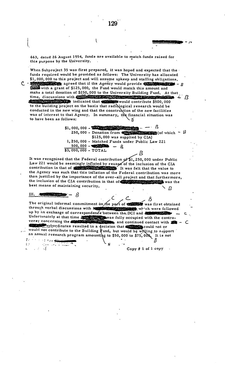 Project MKULTRA, the CIA's Program of Research in Behavioral Modification — source page 131, facsimile of the released scan