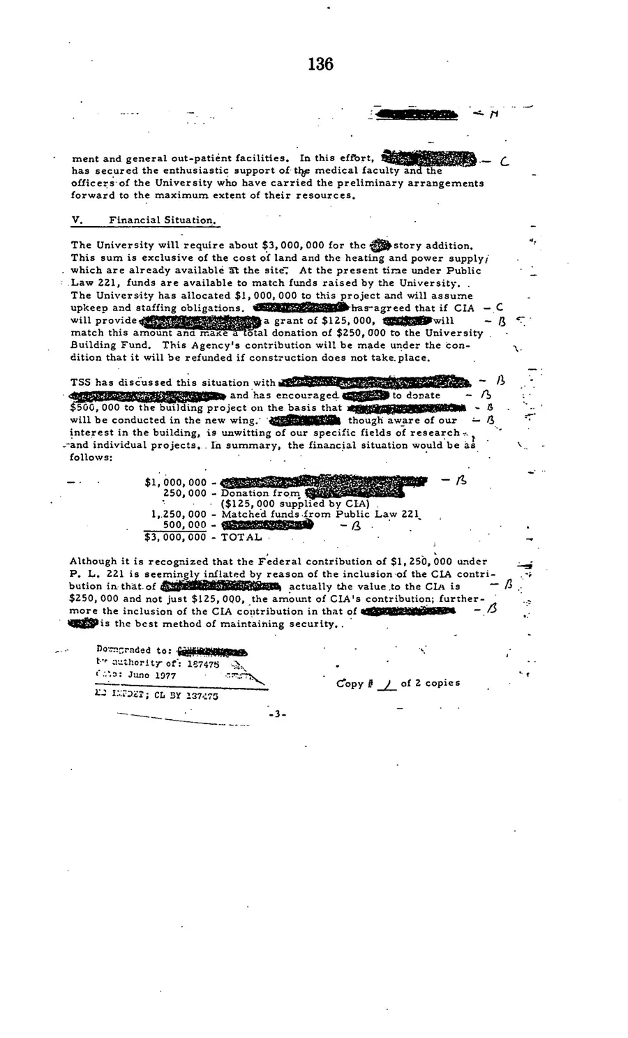 Project MKULTRA, the CIA's Program of Research in Behavioral Modification — source page 138, facsimile of the released scan