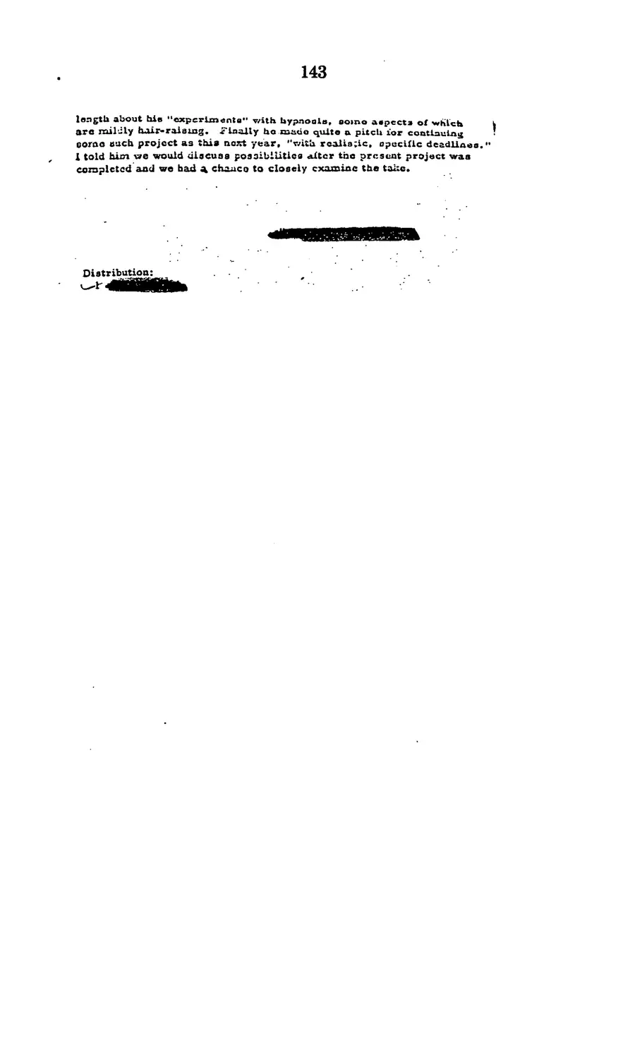 Project MKULTRA, the CIA's Program of Research in Behavioral Modification — source page 145, facsimile of the released scan