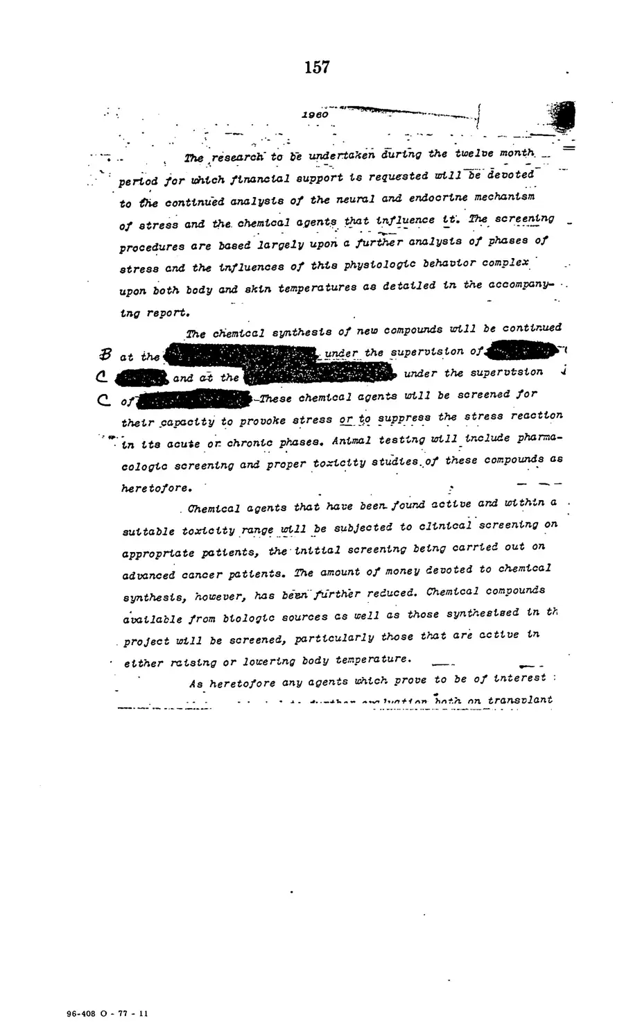 Project MKULTRA, the CIA's Program of Research in Behavioral Modification — source page 159, facsimile of the released scan
