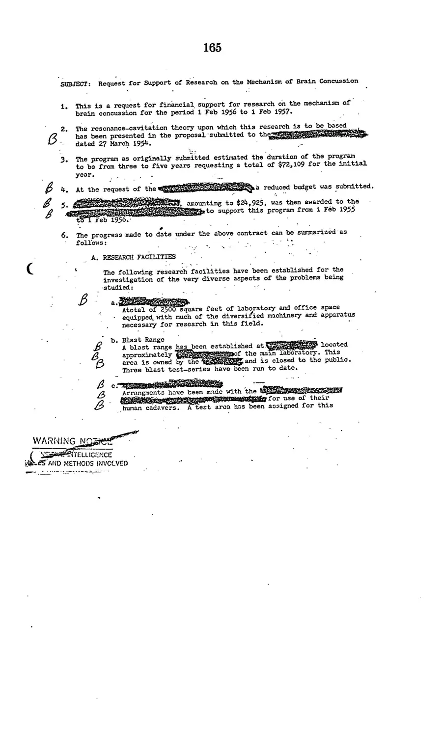 Project MKULTRA, the CIA's Program of Research in Behavioral Modification — source page 167, facsimile of the released scan