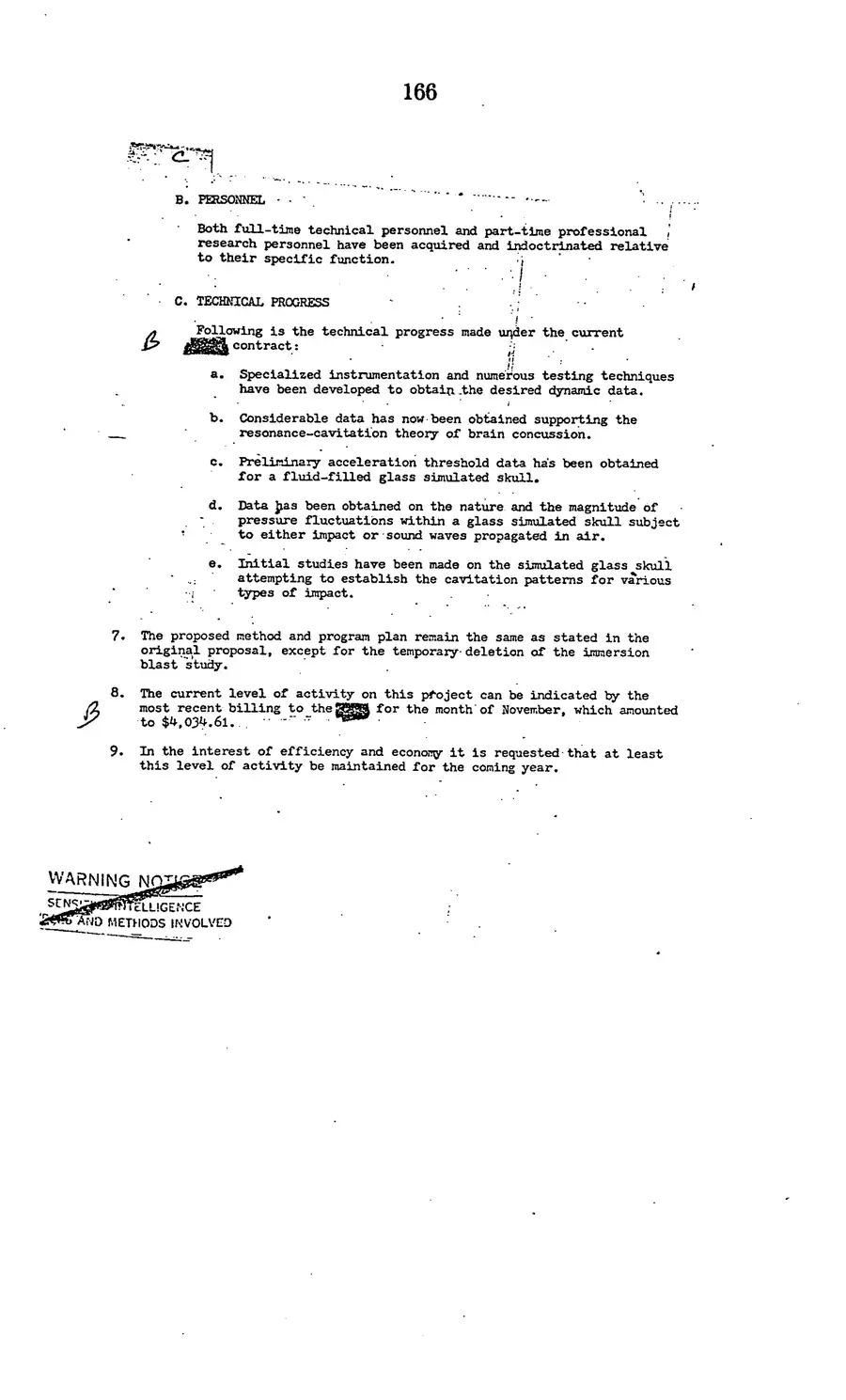 Project MKULTRA, the CIA's Program of Research in Behavioral Modification — source page 168, facsimile of the released scan