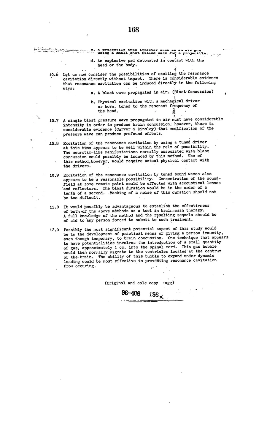 Project MKULTRA, the CIA's Program of Research in Behavioral Modification — source page 170, facsimile of the released scan
