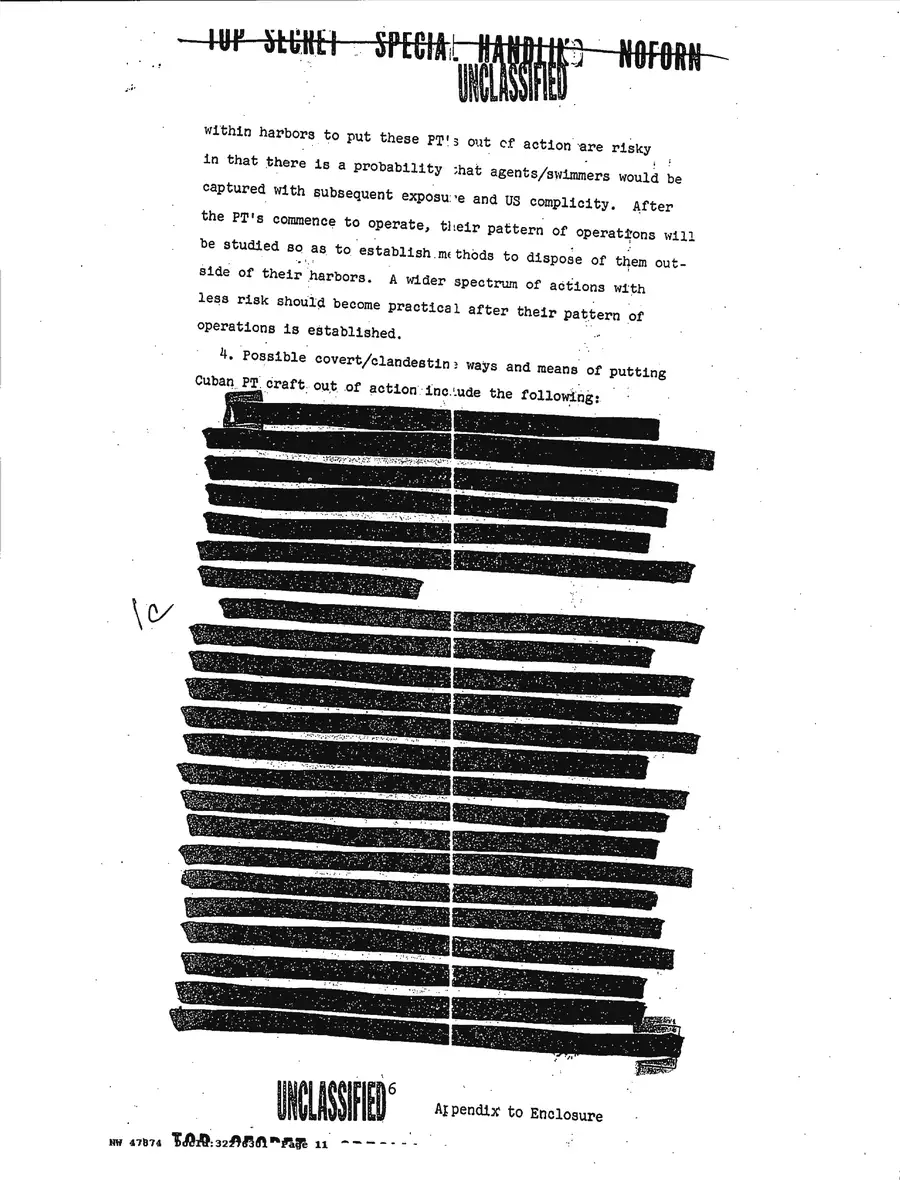 Justification for US Military Intervention in Cuba — source page 11, facsimile of the released scan