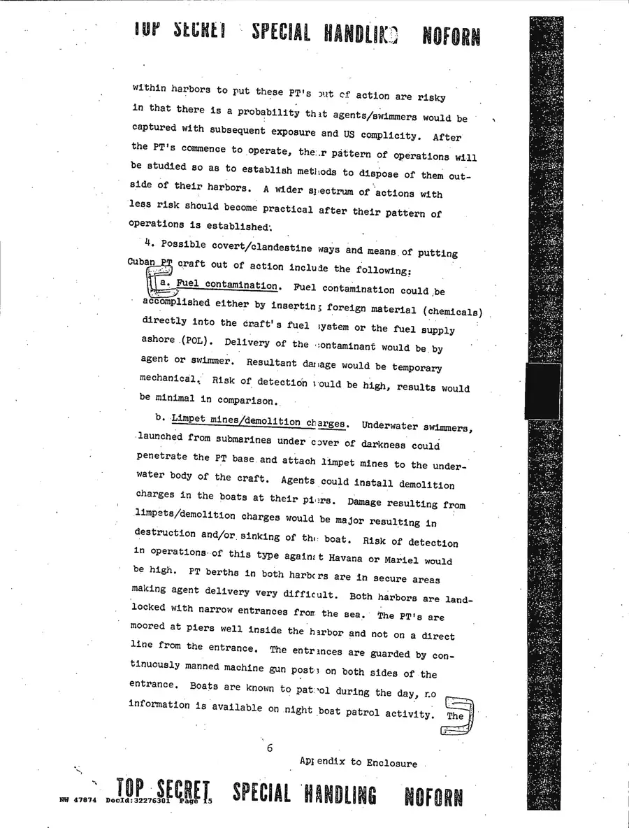 Justification for US Military Intervention in Cuba — source page 15, facsimile of the released scan