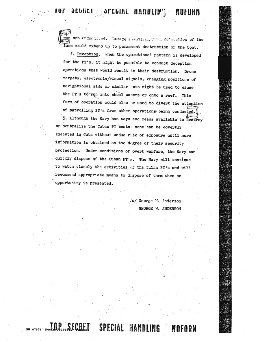 Justification for US Military Intervention in Cuba — source page 31, facsimile of the released scan