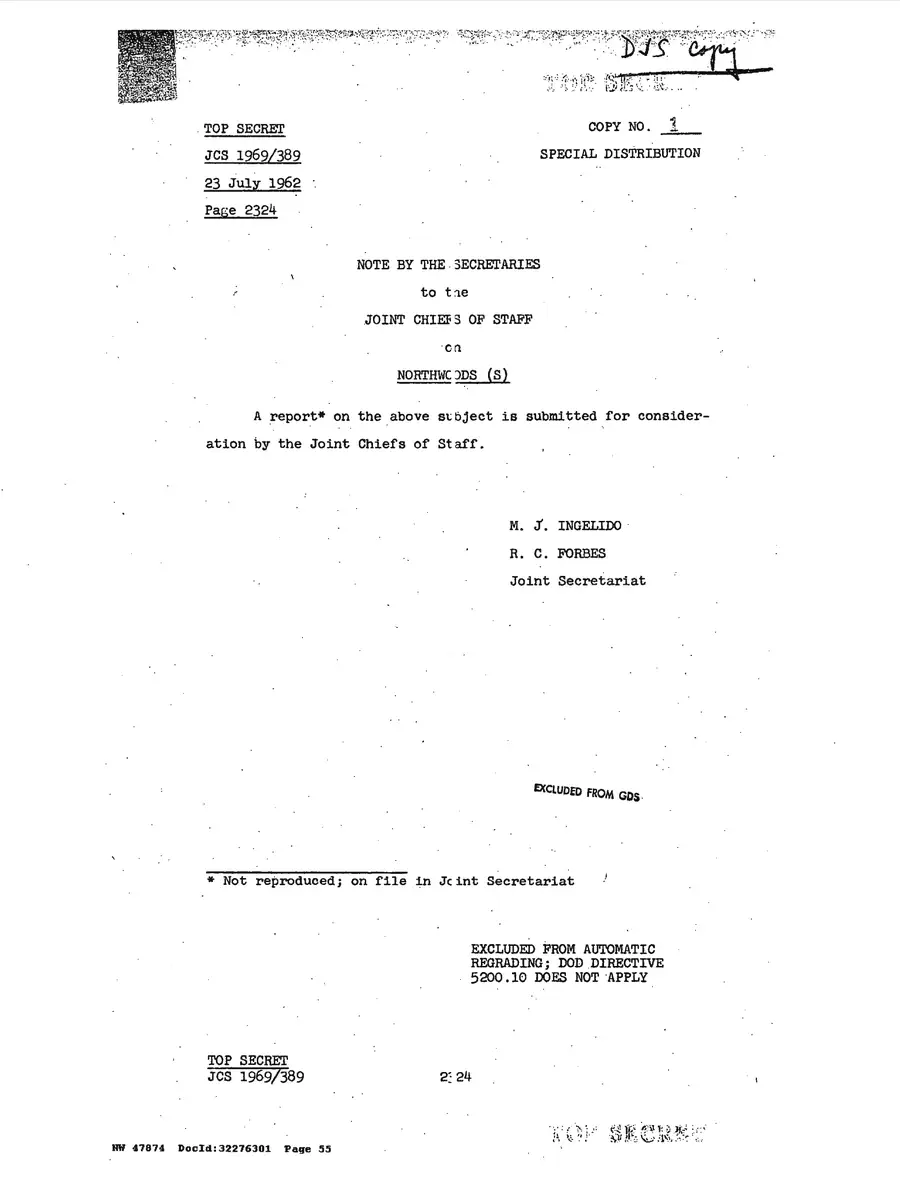 Justification for US Military Intervention in Cuba — source page 55, facsimile of the released scan