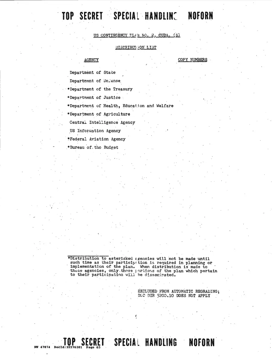 Justification for US Military Intervention in Cuba — source page 65, facsimile of the released scan