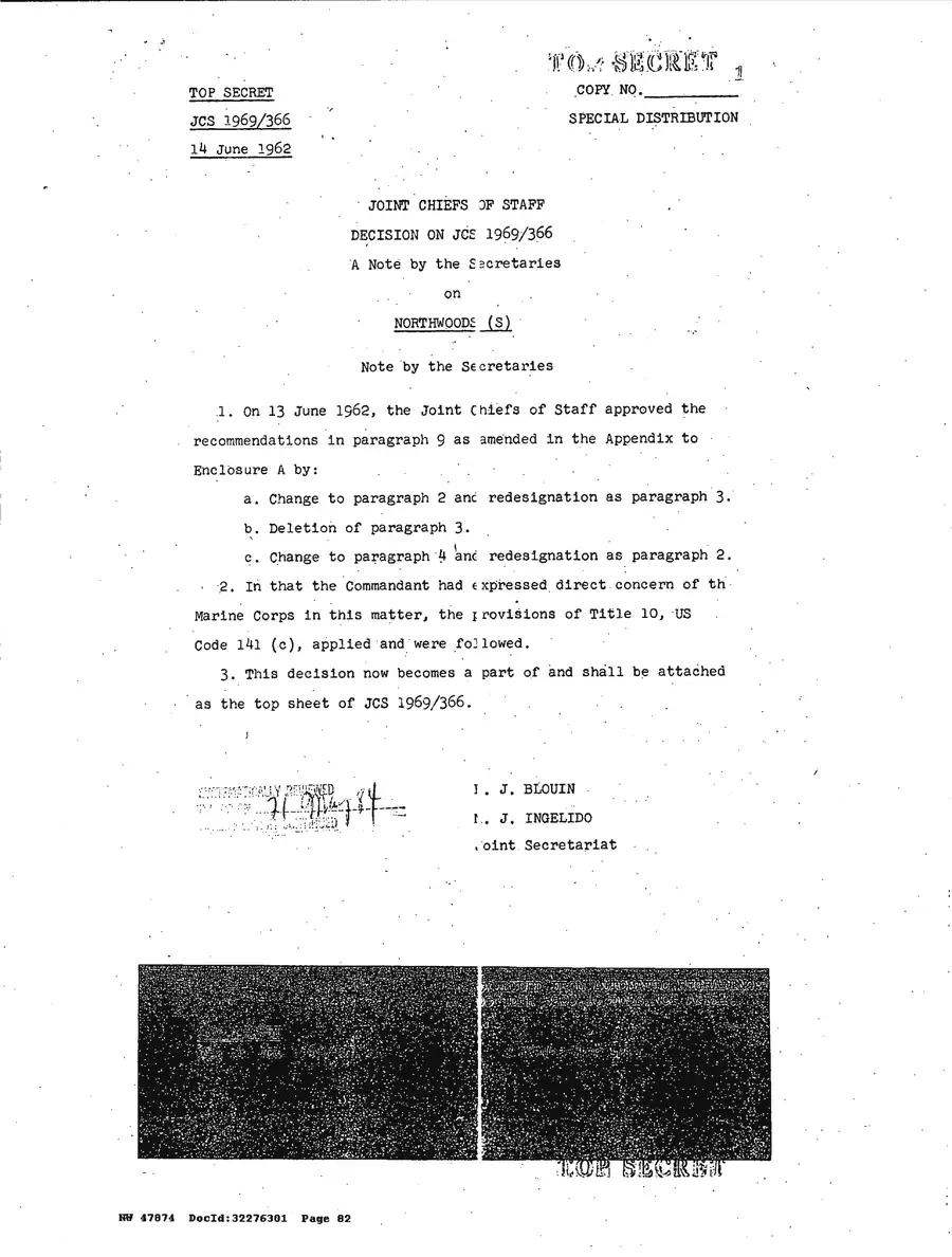 Justification for US Military Intervention in Cuba — source page 82, facsimile of the released scan