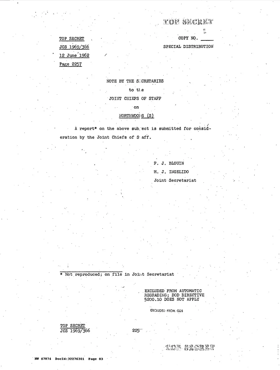 Justification for US Military Intervention in Cuba — source page 83, facsimile of the released scan
