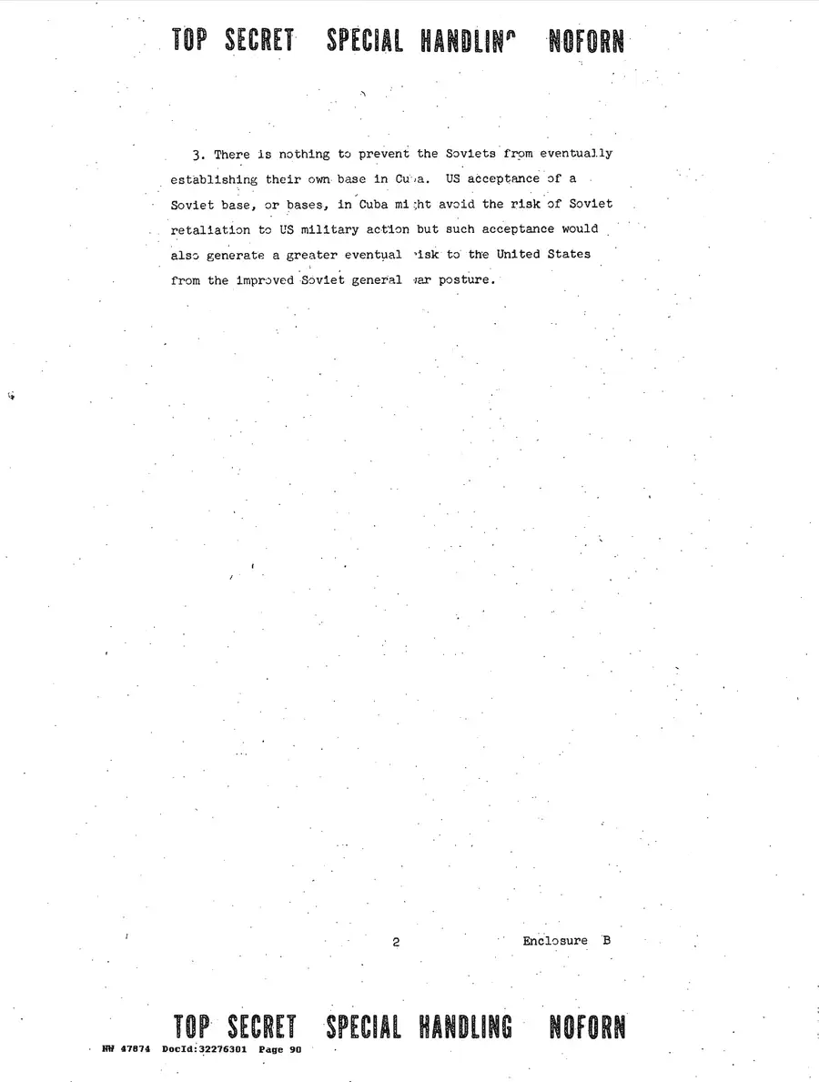 Justification for US Military Intervention in Cuba — source page 90, facsimile of the released scan