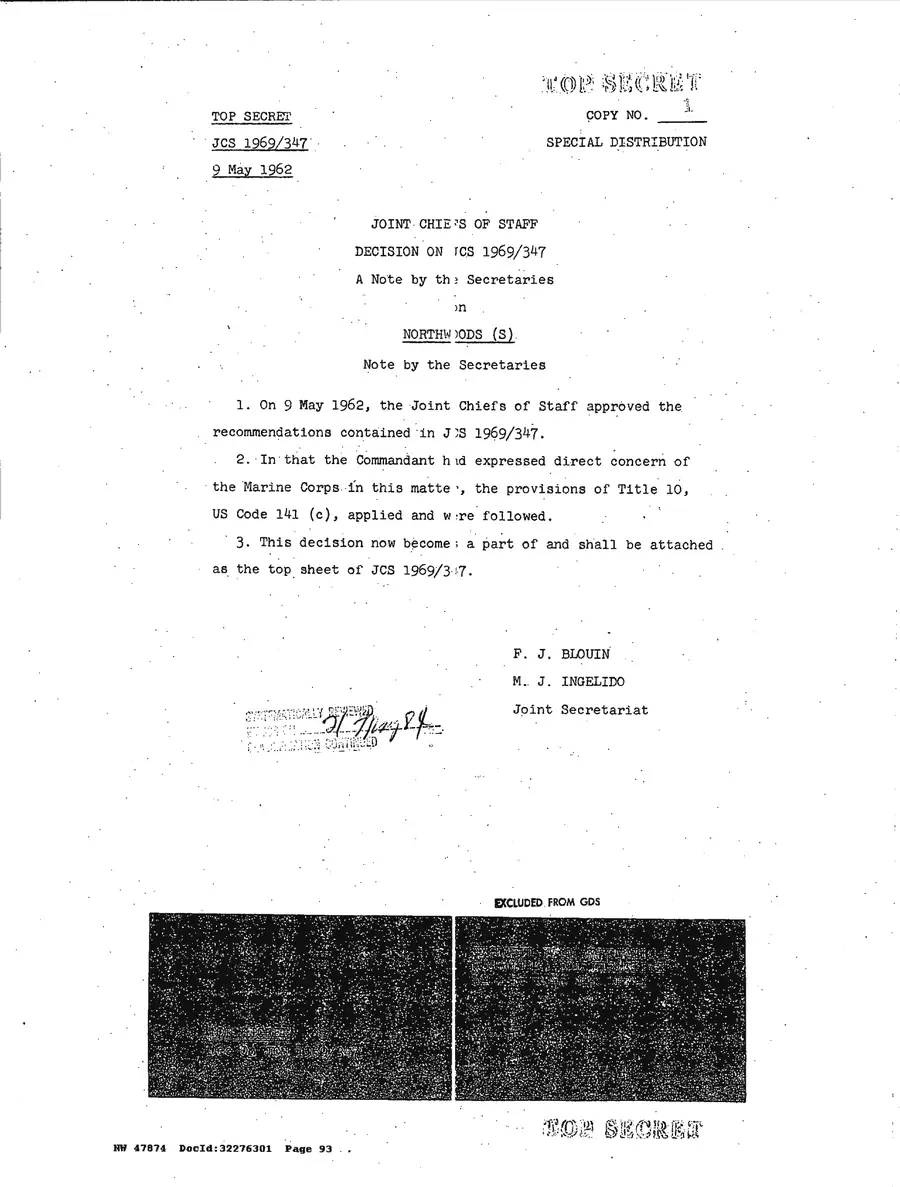 Justification for US Military Intervention in Cuba — source page 93, facsimile of the released scan