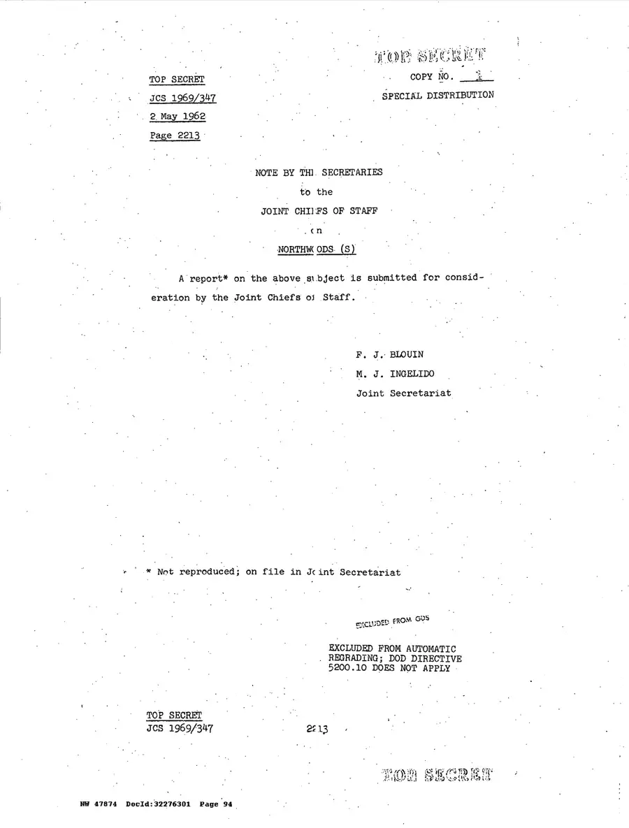 Justification for US Military Intervention in Cuba — source page 94, facsimile of the released scan