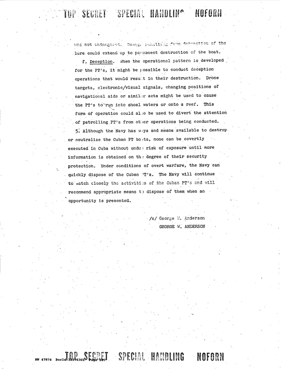 Justification for US Military Intervention in Cuba — source page 107, facsimile of the released scan