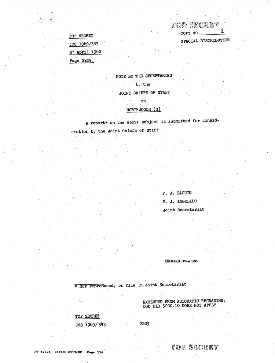 Justification for US Military Intervention in Cuba — source page 116, facsimile of the released scan