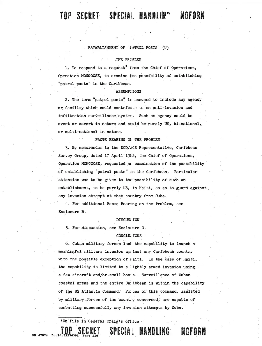 Justification for US Military Intervention in Cuba — source page 118, facsimile of the released scan