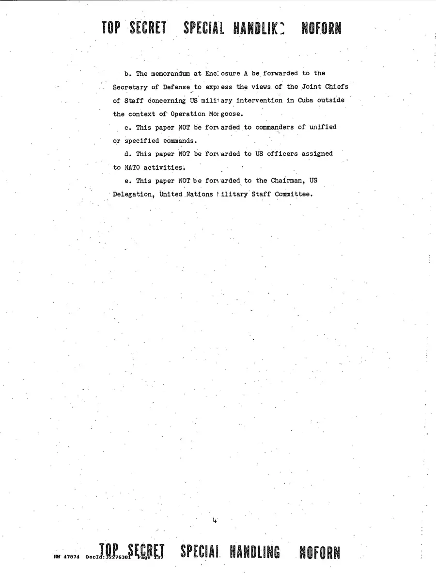 Justification for US Military Intervention in Cuba — source page 137, facsimile of the released scan