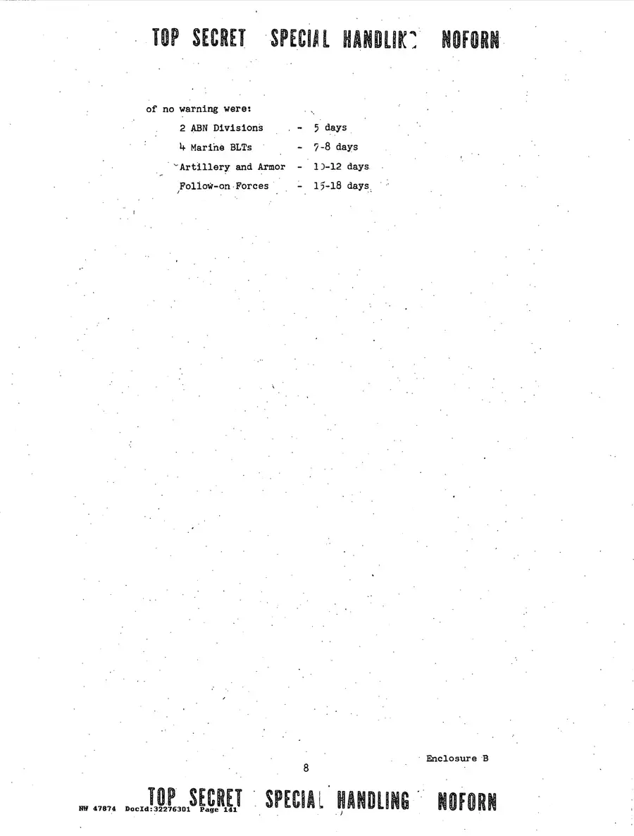 Justification for US Military Intervention in Cuba — source page 141, facsimile of the released scan