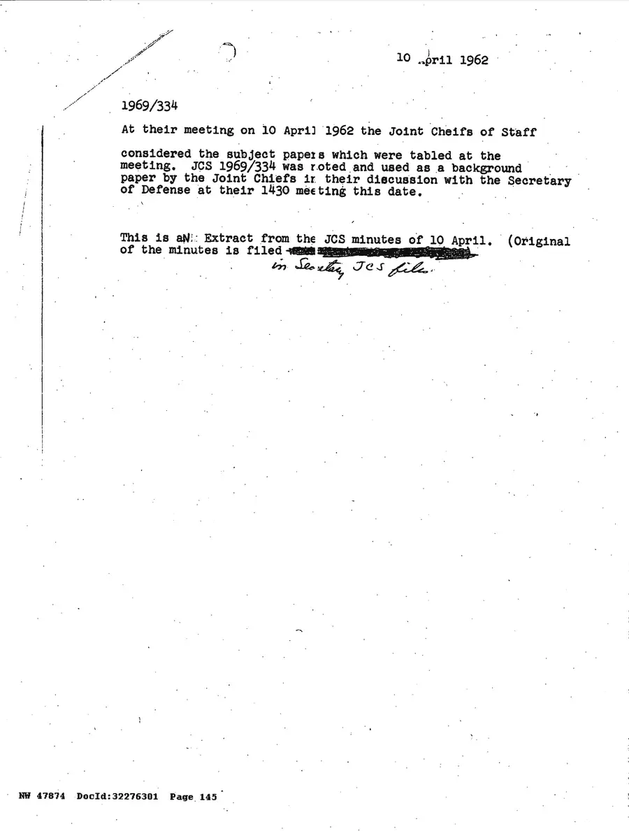 Justification for US Military Intervention in Cuba — source page 145, facsimile of the released scan