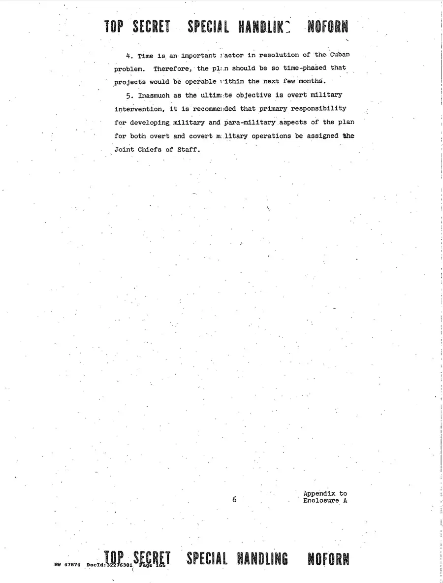 Justification for US Military Intervention in Cuba — source page 166, facsimile of the released scan