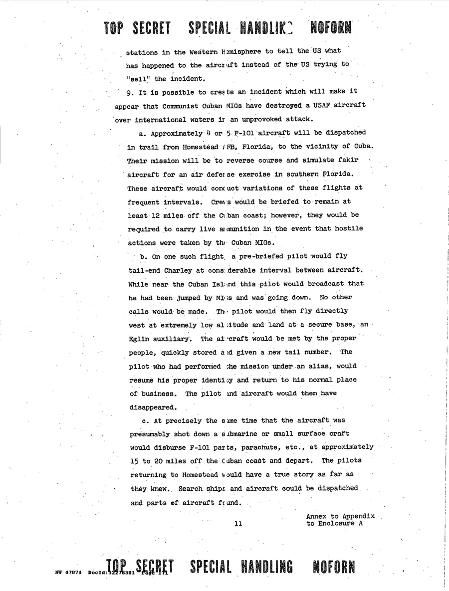 Justification for US Military Intervention in Cuba — source page 171, facsimile of the released scan