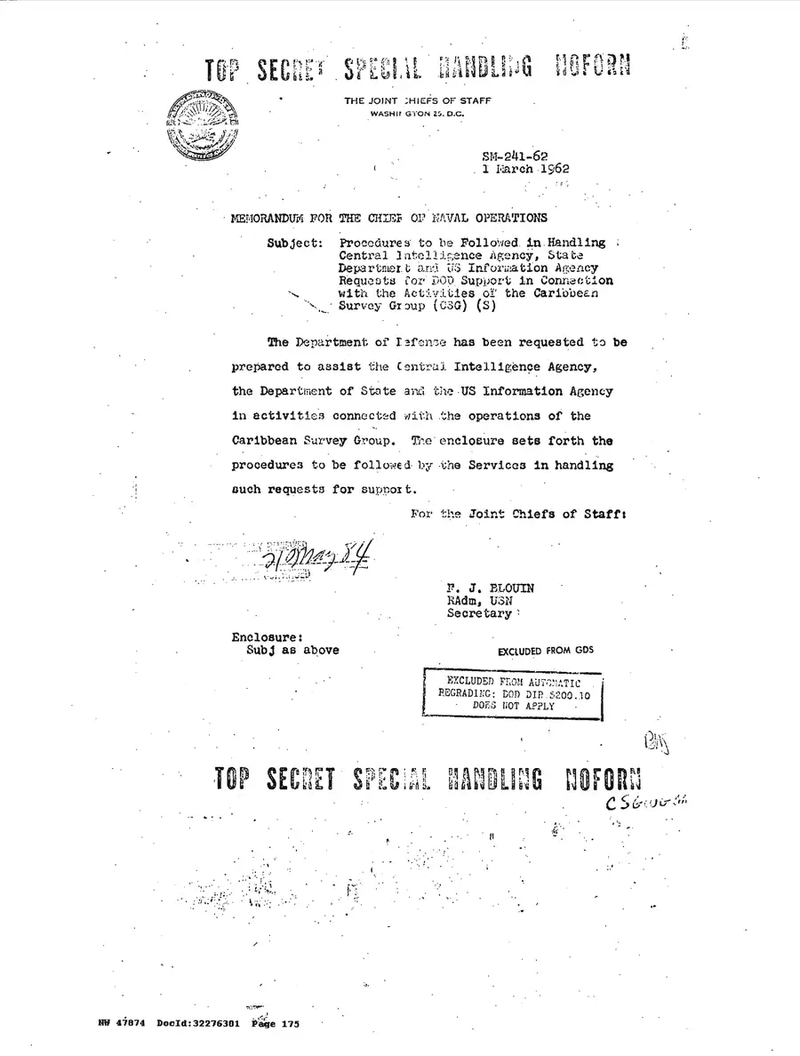 Justification for US Military Intervention in Cuba — source page 175, facsimile of the released scan