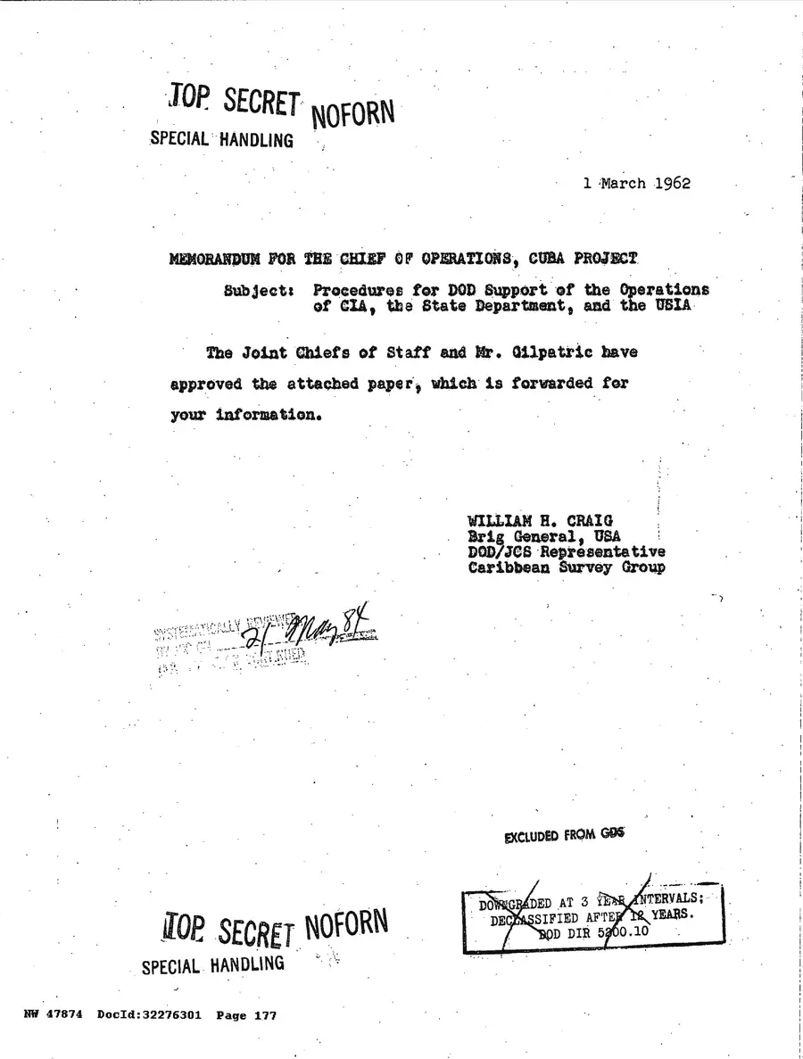 Justification for US Military Intervention in Cuba — source page 177, facsimile of the released scan