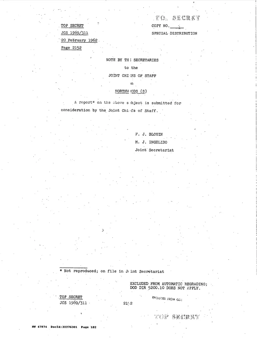 Justification for US Military Intervention in Cuba — source page 182, facsimile of the released scan