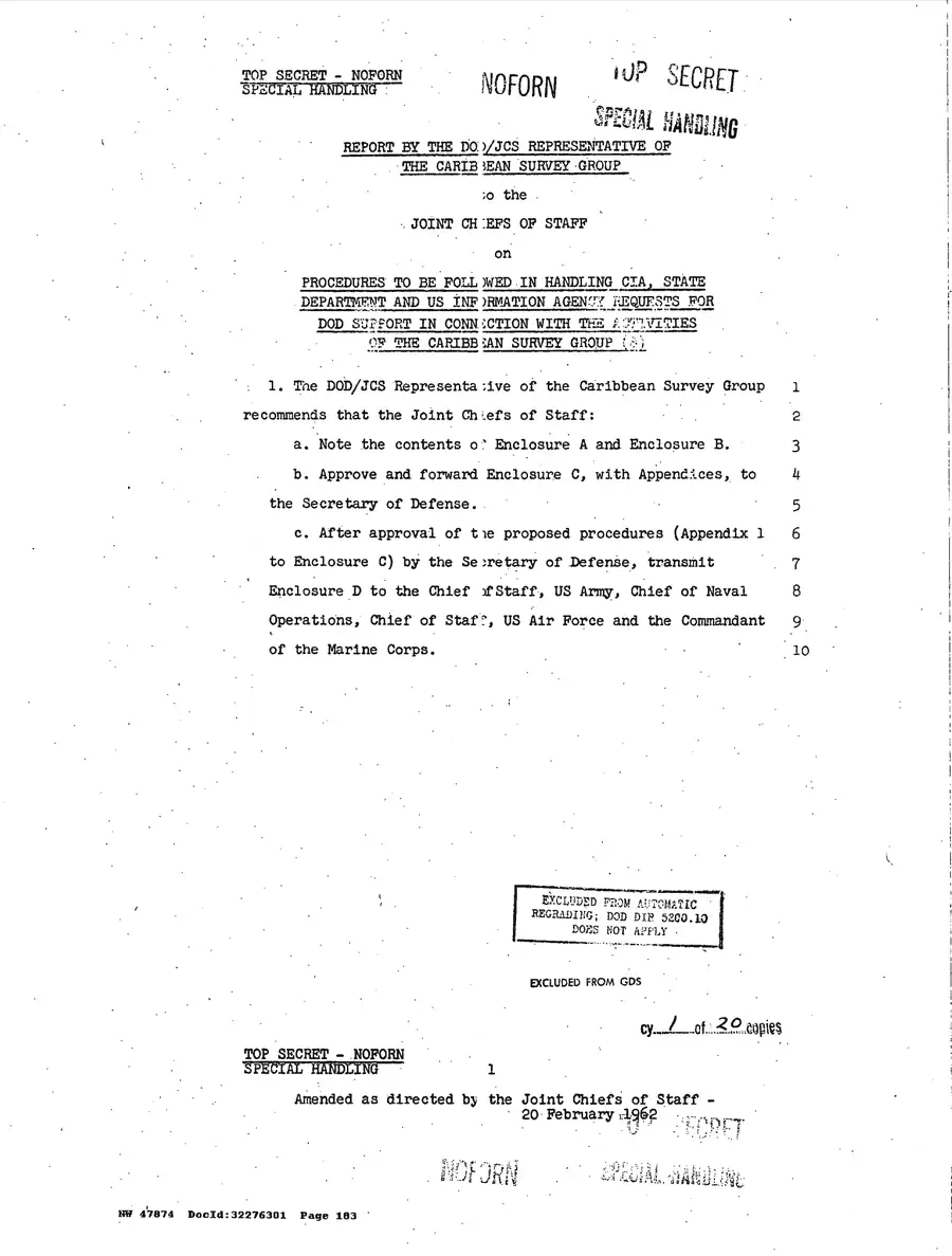 Justification for US Military Intervention in Cuba — source page 183, facsimile of the released scan