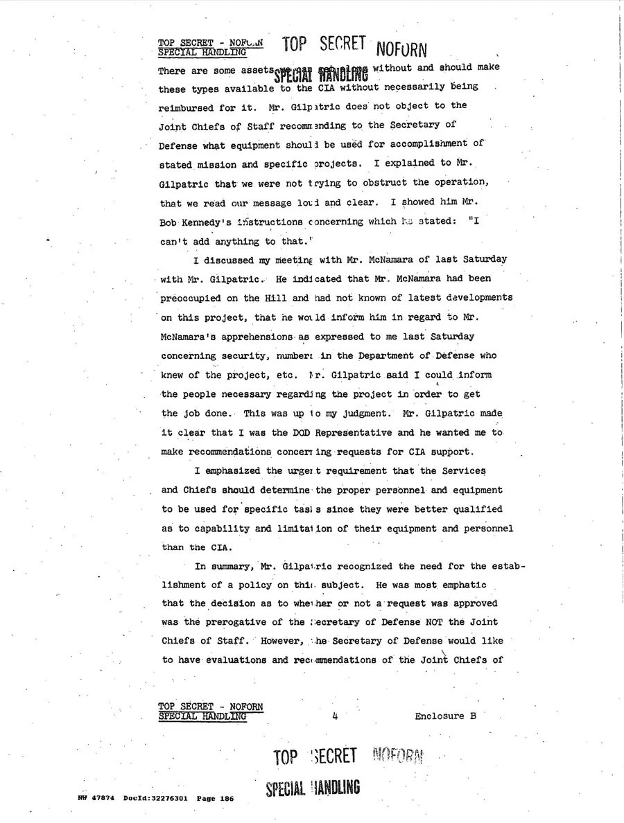 Justification for US Military Intervention in Cuba — source page 186, facsimile of the released scan