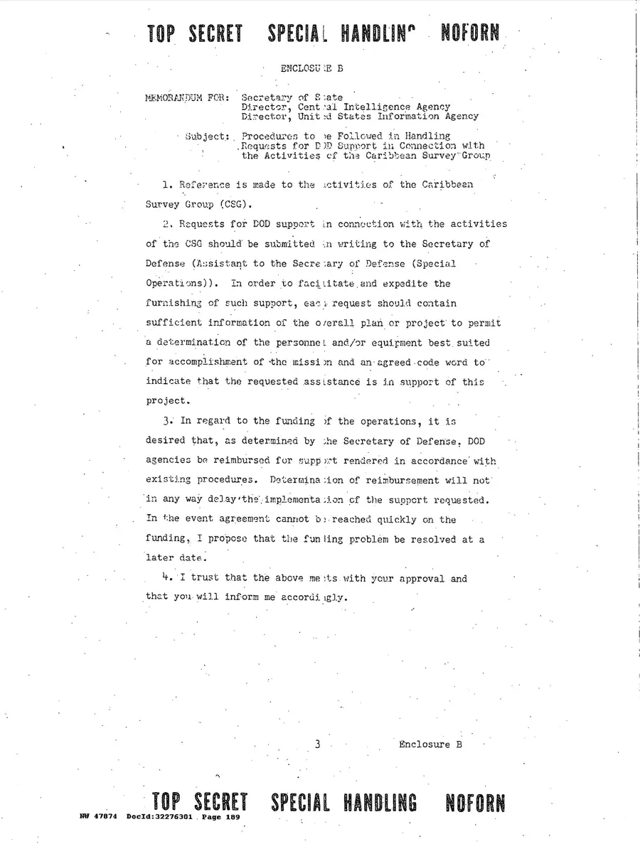 Justification for US Military Intervention in Cuba — source page 189, facsimile of the released scan